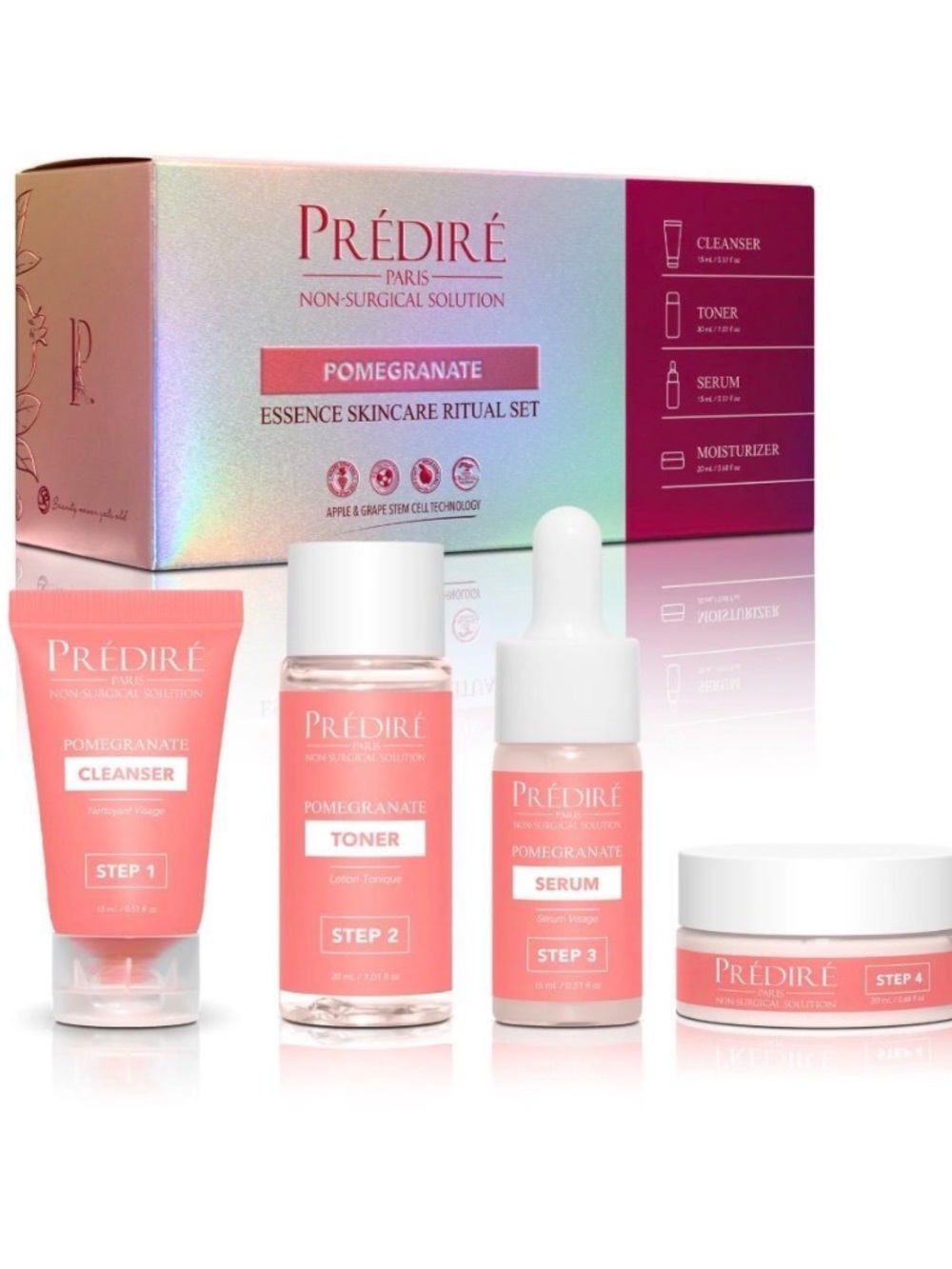 Predire Paris Pomegranate Essence Skincare Ritual Set - Pink